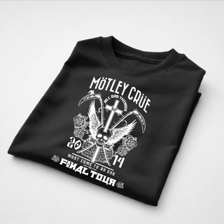 Camiseta Motley Crue Final Tour Algodon Negro Unis