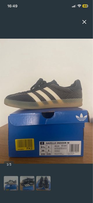 Adidas Gazelle Indoor W Talla 38 Azul ORIGINALES,