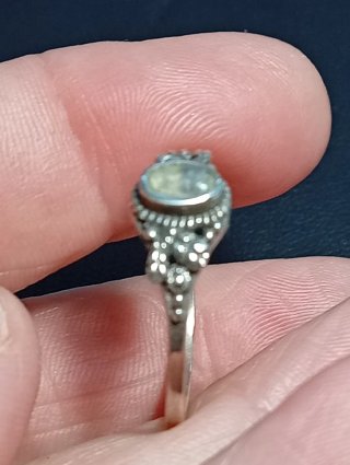 Anillo Plata Ley piedra luna