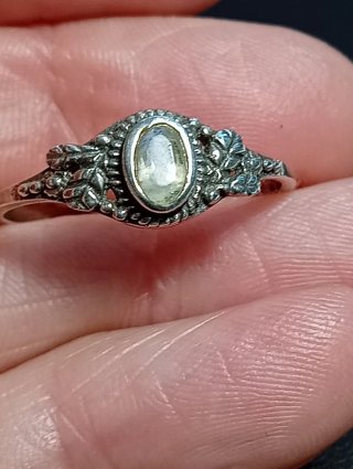 Anillo Plata Ley piedra luna