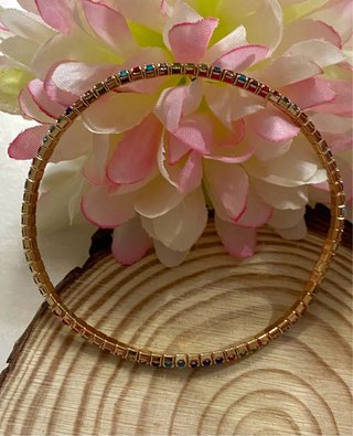Pulsera Ajustable Cristales Circonitas Acero 316L