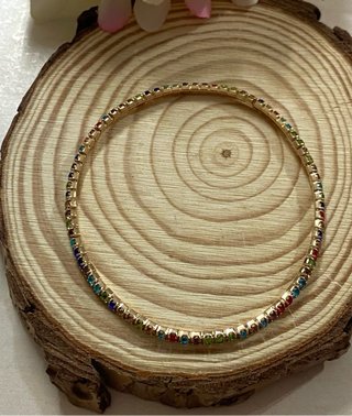 Pulsera Ajustable Cristales Circonitas Acero 316L