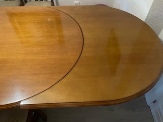 Mesa comedor ovalada extensible madera