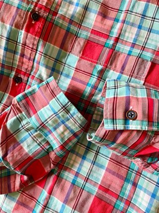 Camisa de cuadros de Zara. Talla M. 100% algodón.