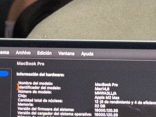 MacBook Pro 16" M2 Max CPU 12/GPU 38 core