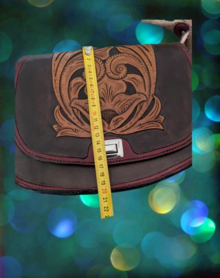 Bolso artesanal piel