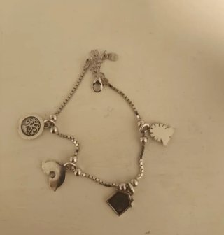 Pulsera Familia Plata y Multicolor