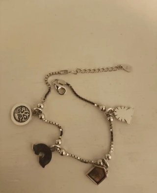 Pulsera Familia Plata y Multicolor