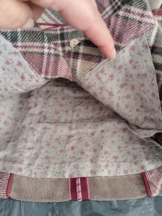 Conjunto vestido y capota niña cuadros