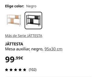 Mueble auxiliar JÄTTESTA Ikea negro