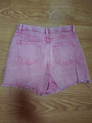 Pantalones cortos vaqueros niña rosa