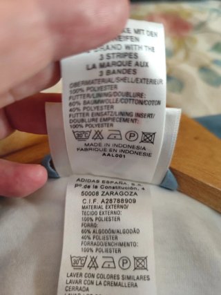 Chaqueta Adidas Mujer Azul y Gris