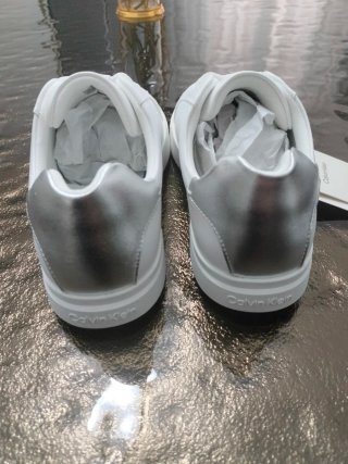 Calvin Klein Sneakers Bianche Argento Tg 39