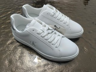 Calvin Klein Sneakers Bianche Argento Tg 39