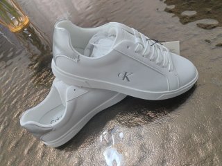 Calvin Klein Sneakers Bianche Argento Tg 39