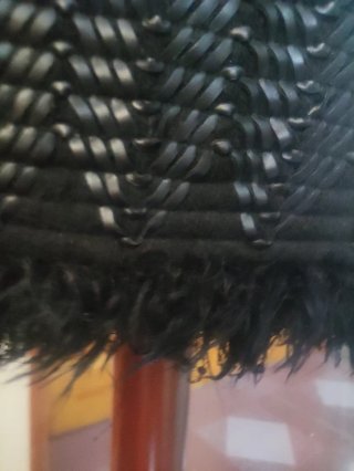 Vestido negro gasa y cuero