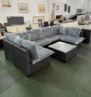 Conjunto de jardín rinconera gris! OFERTA