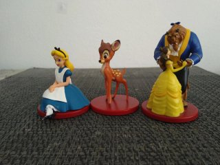 Figuras Disney: Alicia, Bambi y Bestia