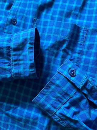 Camisa H&M cuadros azul Talla S