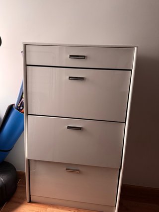 Mueble zapatero blanco