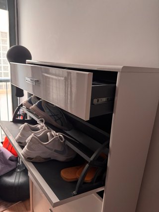 Mueble zapatero blanco