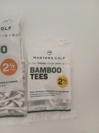 Lote 3 Paquetes Tees Bambú Masters Golf