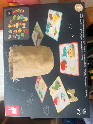 Juego Janod Táctil Bingo Formas Madera