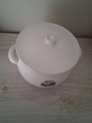 Casseruola Riso Gallo vintage in terracotta