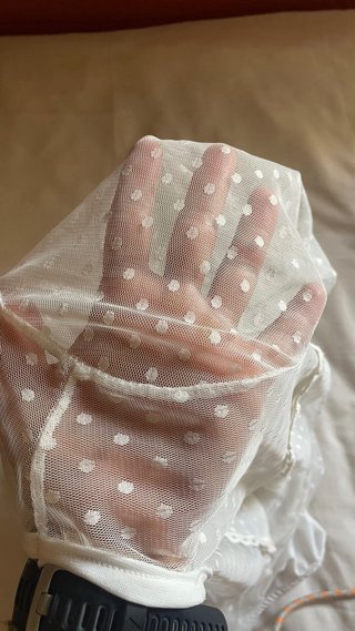 Body encaje plumeti transparente manga larga