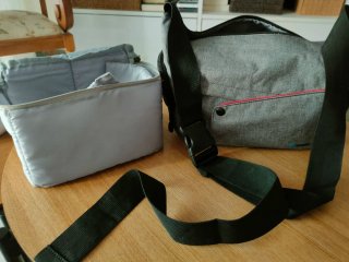 Bolso cámara fotos ooboo gris