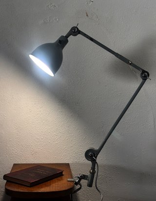Lampada da scrivania industriale PeFeGe anni '50
