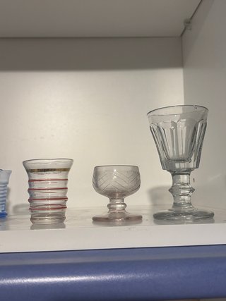 Lote de vajilla de cristal en miniatura