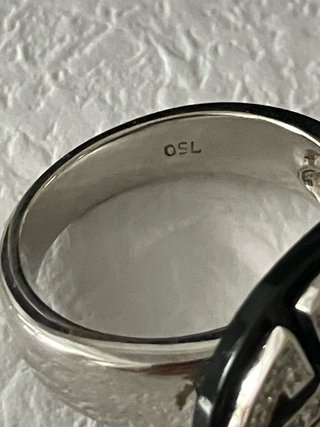 Anillo Vintage Oro 18k Onix y Diamantes