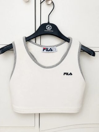 Top sportivo Fila grigio e bianco