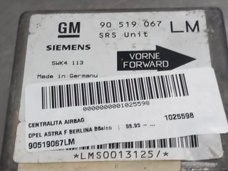 CENTRALITA AIRBAG OPEL ASTRA F BERLINA 90519067LM