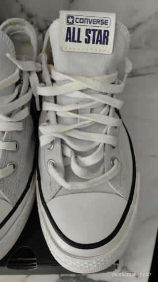 Converse Star Player Blancas y azul claro