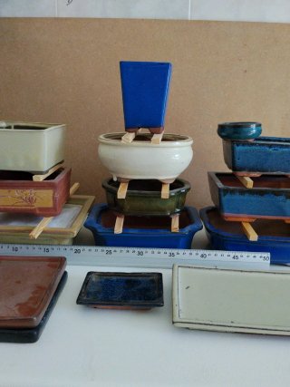 Lote 11 Macetas Bonsái Cerámica