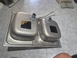Fregadero doble de cocina