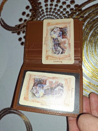 Cartera de piel marrón