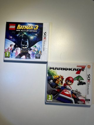 Nintendo 3DS Negra con Funda y 2 Juegos