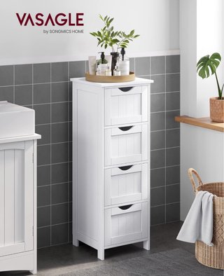 Armario Almacenamiento Baño VASAGLE Blanco