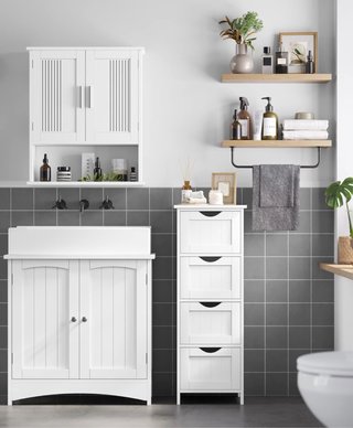 Armario Almacenamiento Baño VASAGLE Blanco
