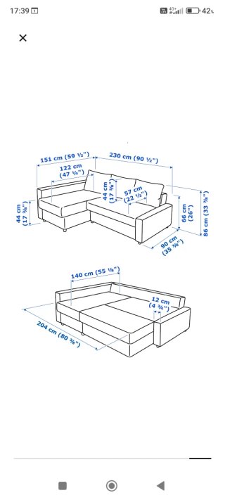 Divano Chaise Longue Ikea Friheten Beige