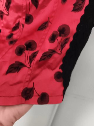 Top tipo corsé teja y negro Over 16 Talla M