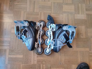 Patines en línea Fila ajustables y protecciones