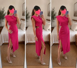 Vestido Zara evento fiesta cut out