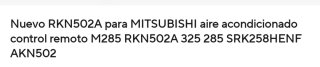 Mando para aire acondicionado Mitsubishi