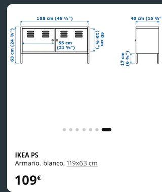 Aparador Metálico Rojo IKEA