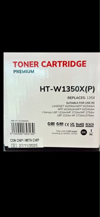 Cartucho Toner HT-W1350X(P) Negro Marca: CARBRIDGE