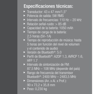 JBL Wind 3 Altavoz Bluetooth Negro/Gris